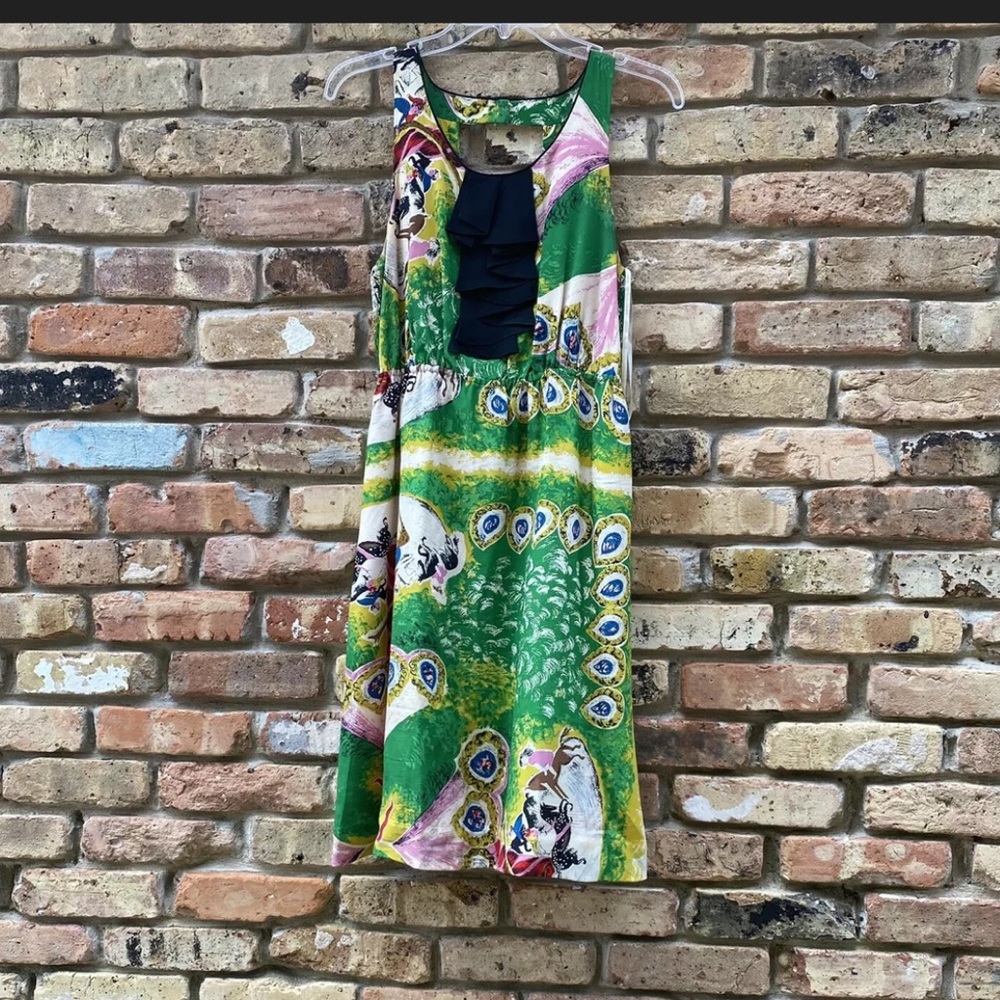 Moulinette Soeurs Dress Silk Panoply Carousel Sz 4